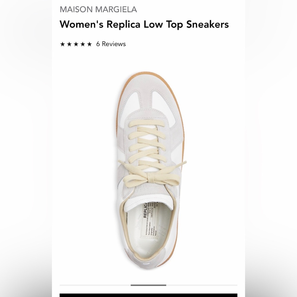 Maison Margiela Replica low top sneakers Dirty white color